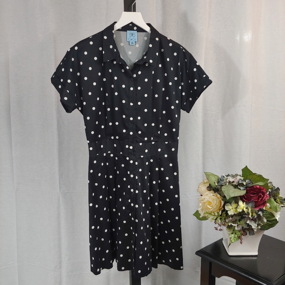 CeCe Black & White Dress. Size 10. NWOT       J03